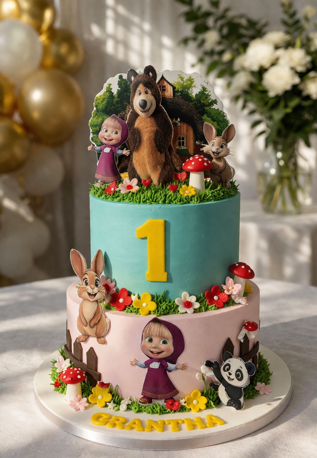 Rainbow Celebration Birthday Cake